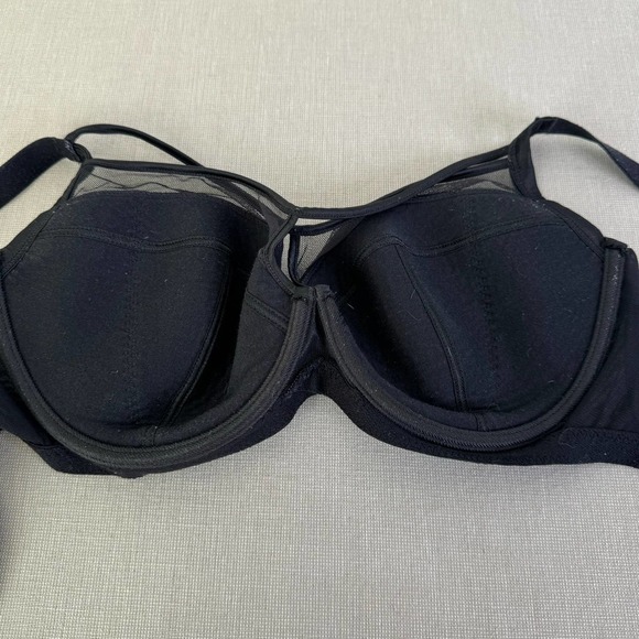 Understance Harper Smooth Lace Flexwire strappy soft cup bra 34D Black - Picture 4 of 8
